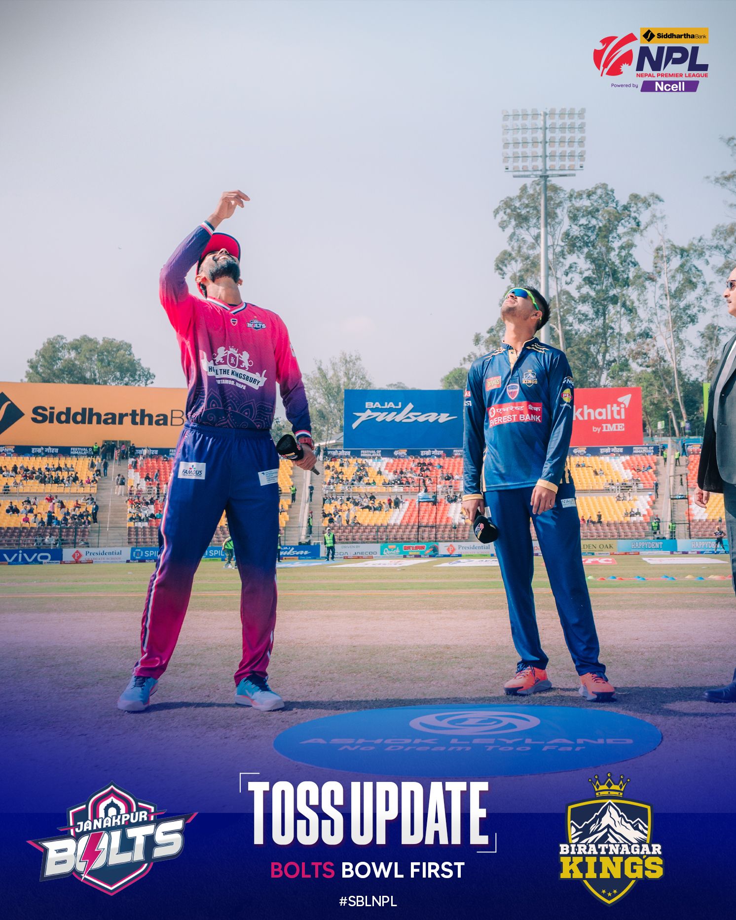 Janakpur Bolts won the toss, opt to field first against Biratnagar Kings