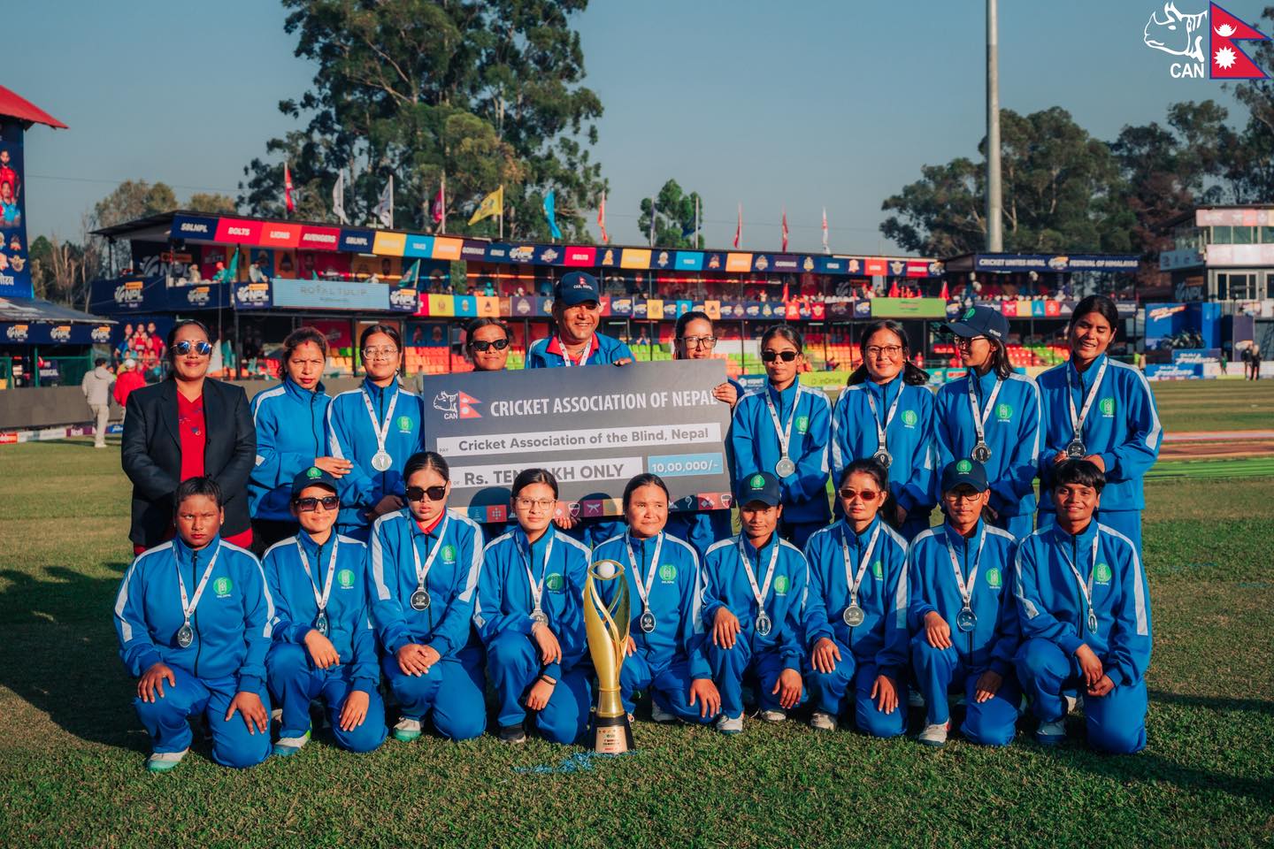CAN honours visually impaired Women’s T20 World Cup runners-up with Rs 1 million