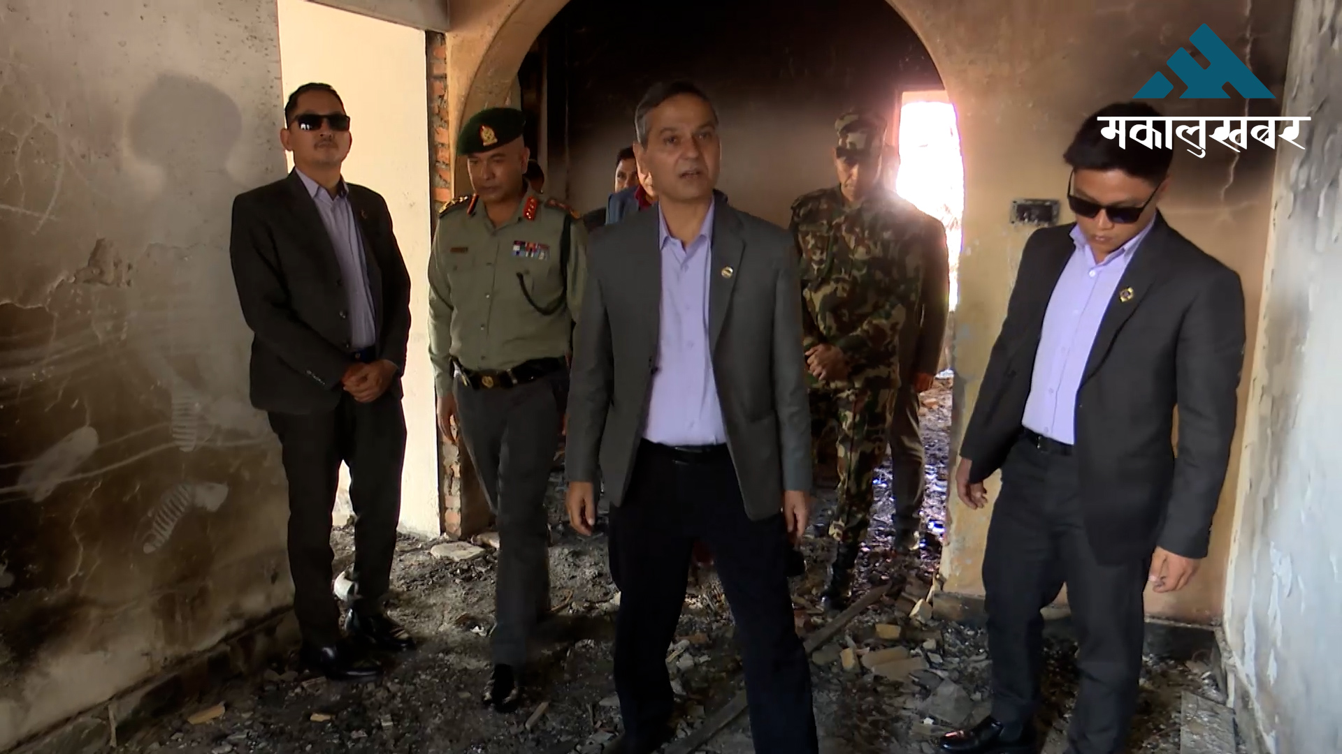 Home Minister inspects damage from Gen Z protest (video)