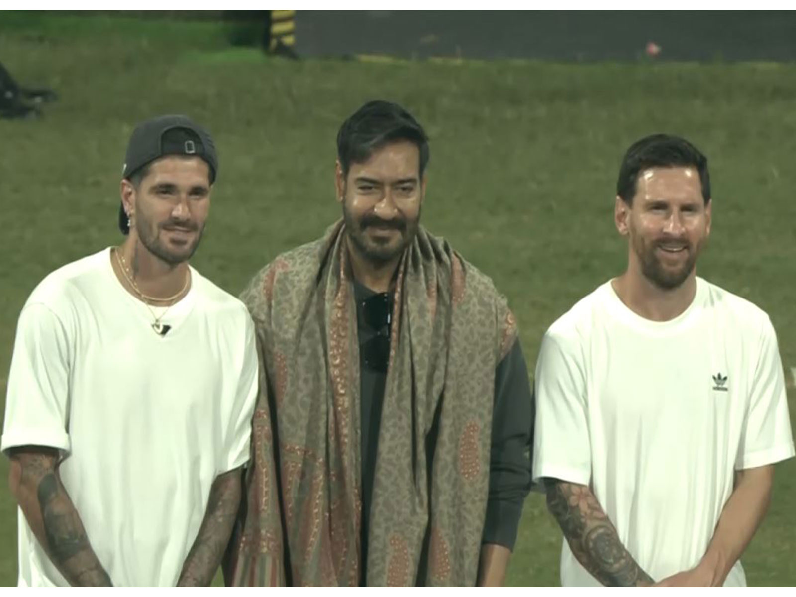Ajay Devgn meets footballers Lionel Messi, Luis Suarez, Rodrigo De Paul in Mumbai