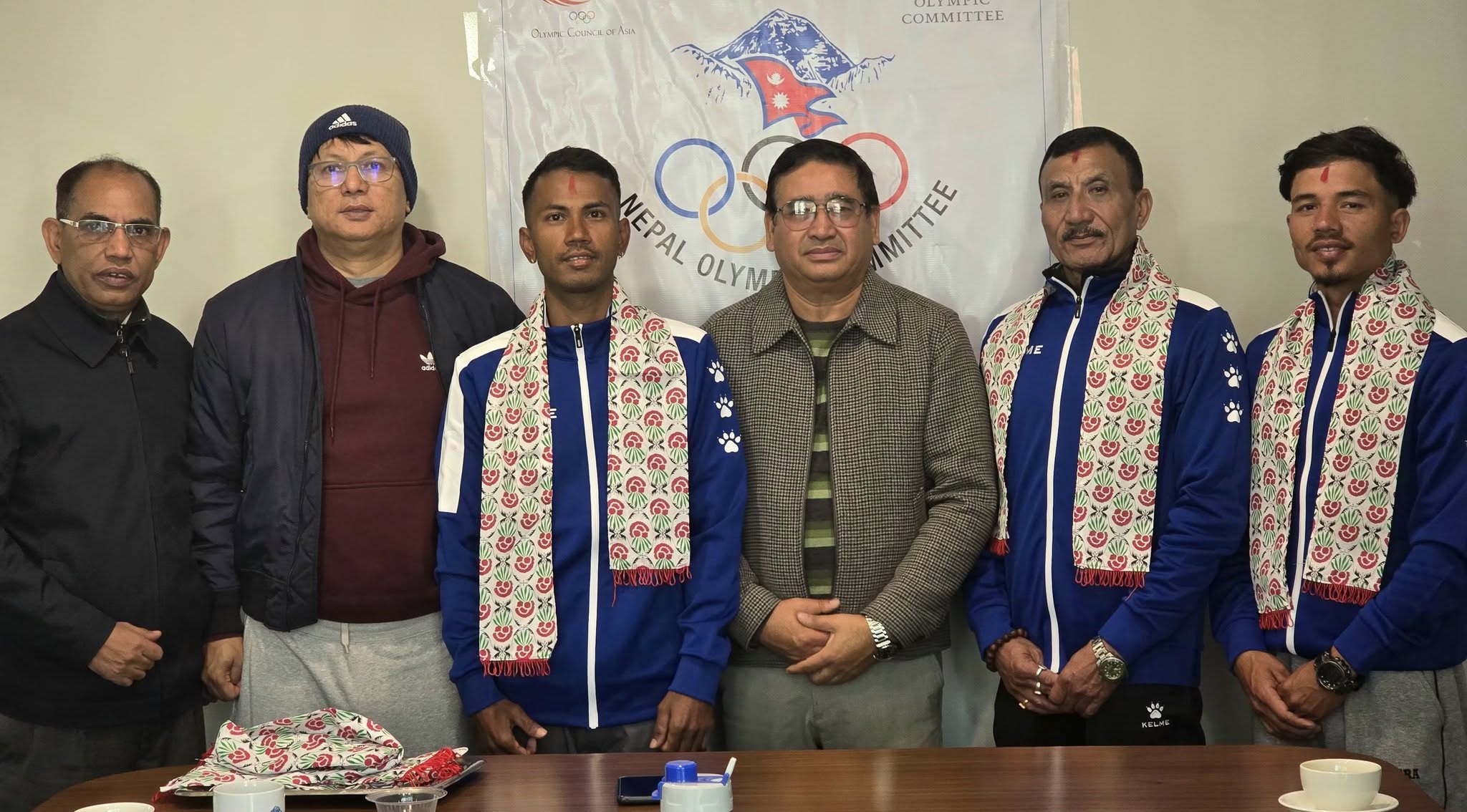 Nepal Olympic Committee president bids farewell to Nepal Canoe & Kayak team for China Championship
