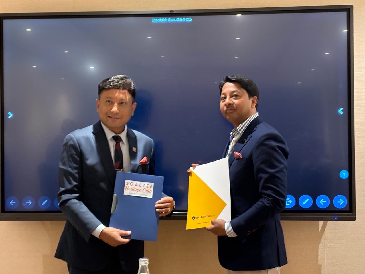 MoU between Siddhartha Bank & The Soaltee Hotels and Resort