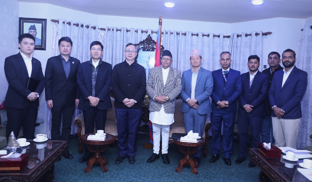 Chinese ambassador Song pays farewell call on Speaker Ghimire