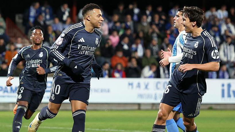 Mbappe double sends Real Madrid into Copa del Rey last 16