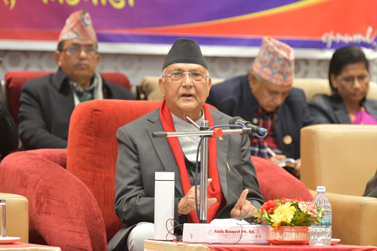 Oli urges discipline, unity in first UML central committee meeting