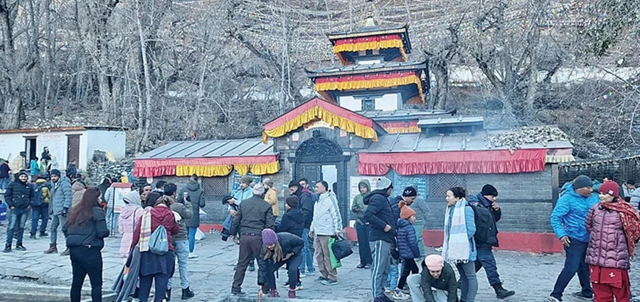 Braving cold, devotees throng Muktinath Temple