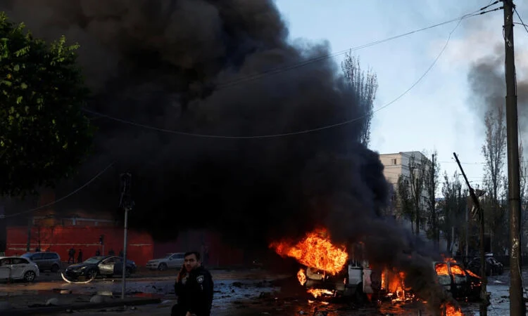Powerful explosions heard in Ukraine’s capital