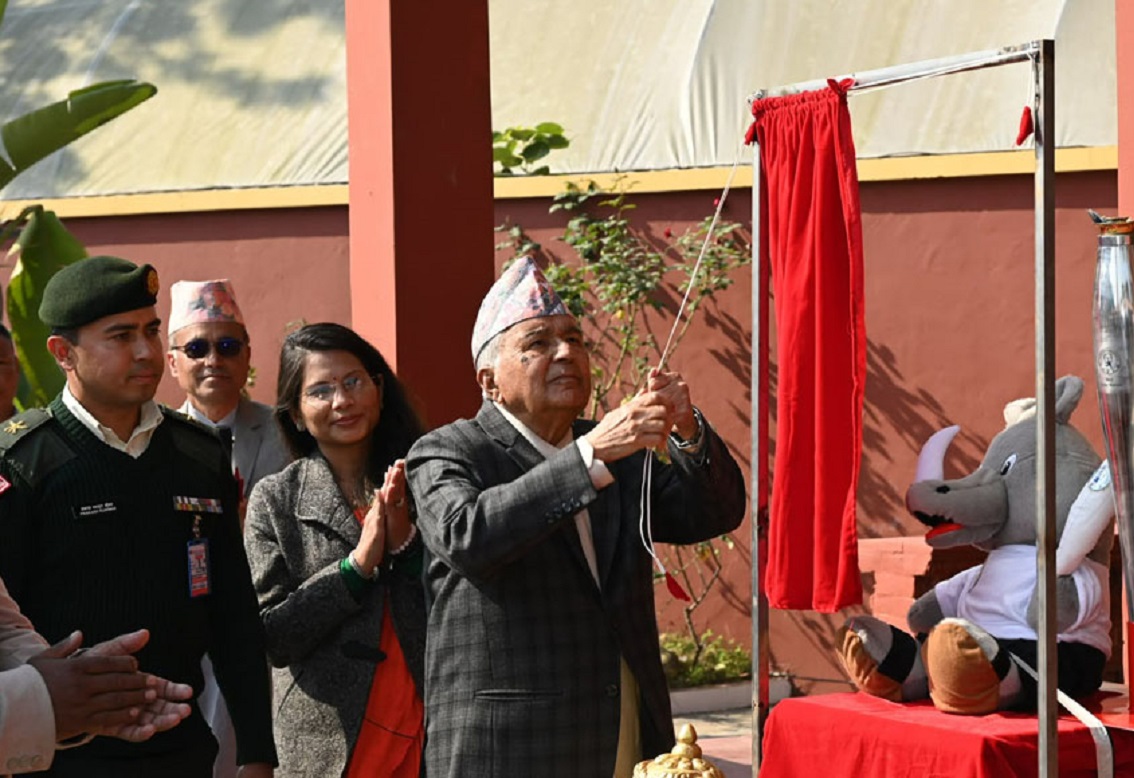 President Paudel unveils Kinder Olympics mascot