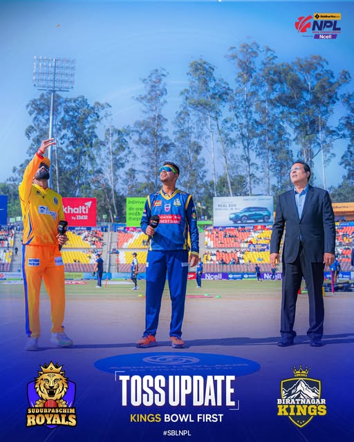 NPL Match 26: Biratnagar Kings opts to field first against Sudurpashchim Royals