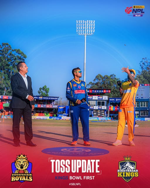 Biratnagar Kings win toss, opt to bat against Sudurpashchim Royals