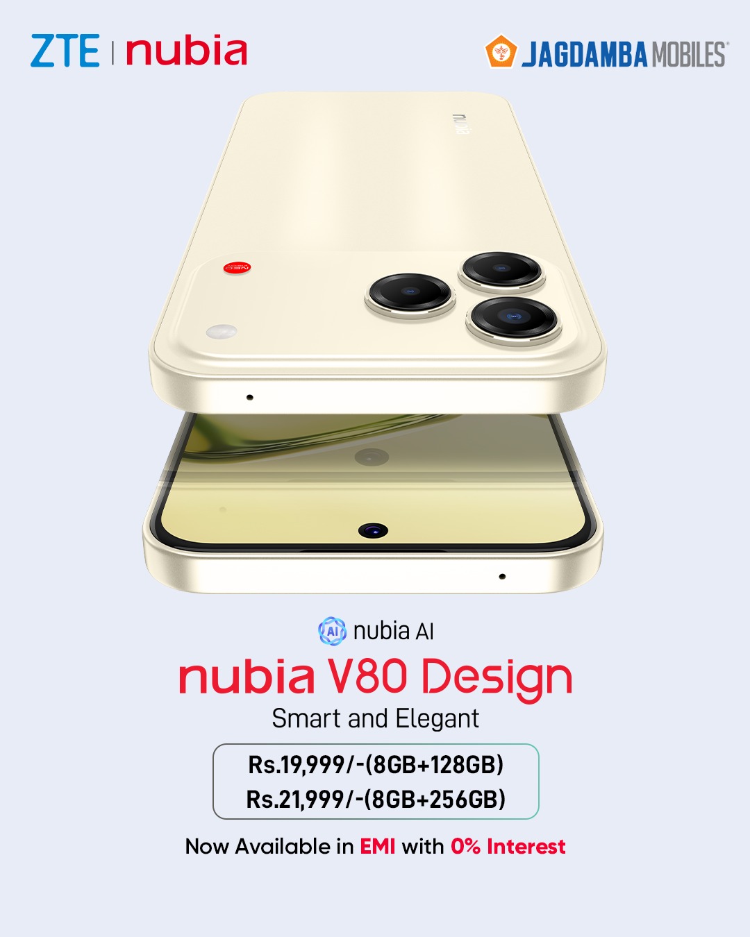 ZTE launches nubia Air & nubia V80 Design