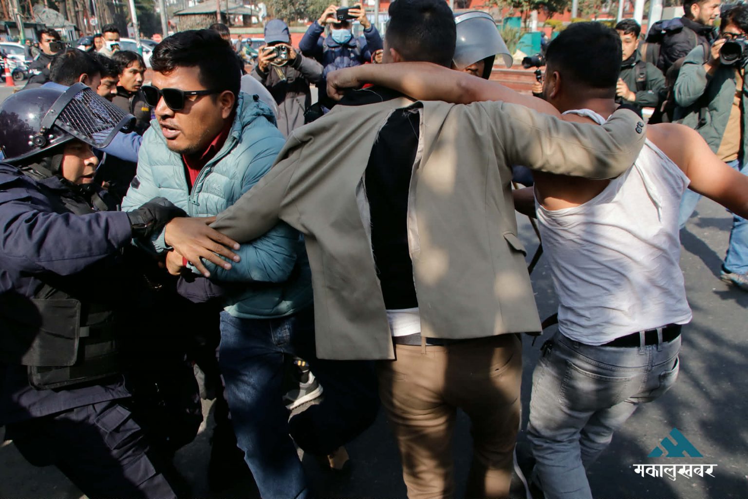 Gen Z youth detained during protest demanding good governance (photos)