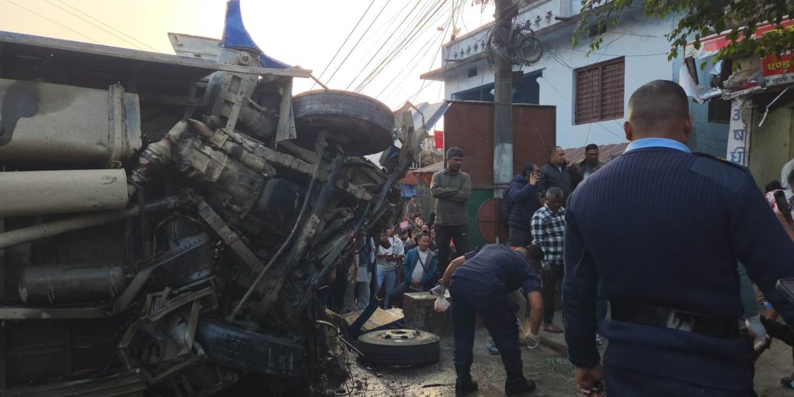 5 killed, 17 injured in bus accident in Dharan