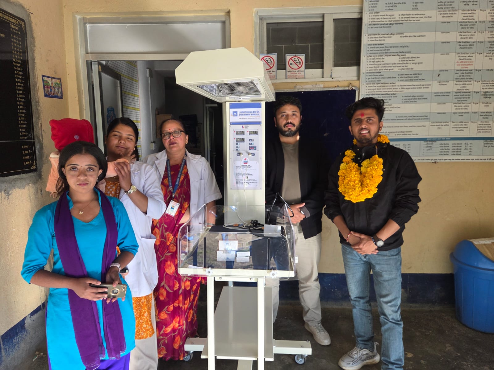 Jyoti Bikas Bank provides baby warmers in remote health posts