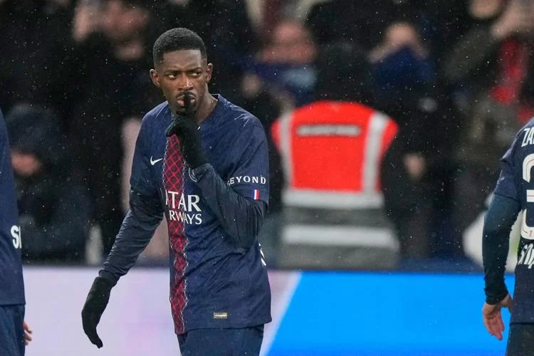 Dembele double powers PSG back to top of Ligue 1