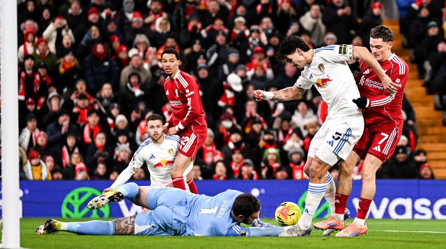 Leeds hold Liverpool to goalless draw, ease relegation fears