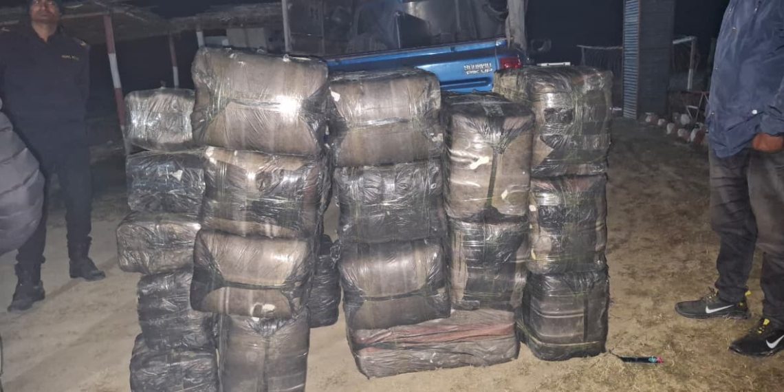 Police seize 554 Kg of abandoned cannabis