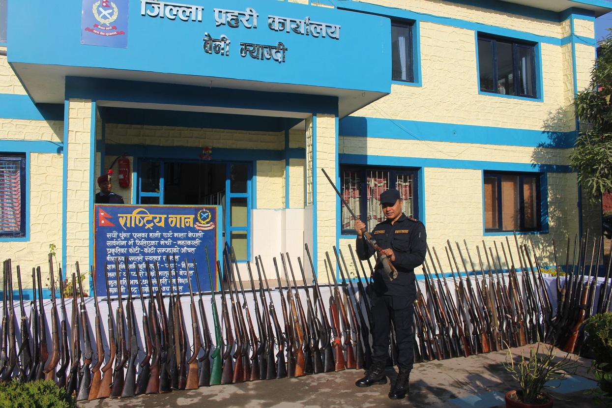 Police seize 115 illegal firearms