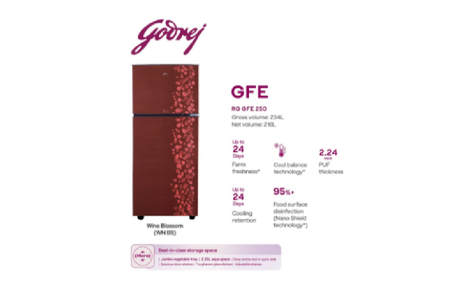 Godrej launches 234L double door refrigerator nationwide