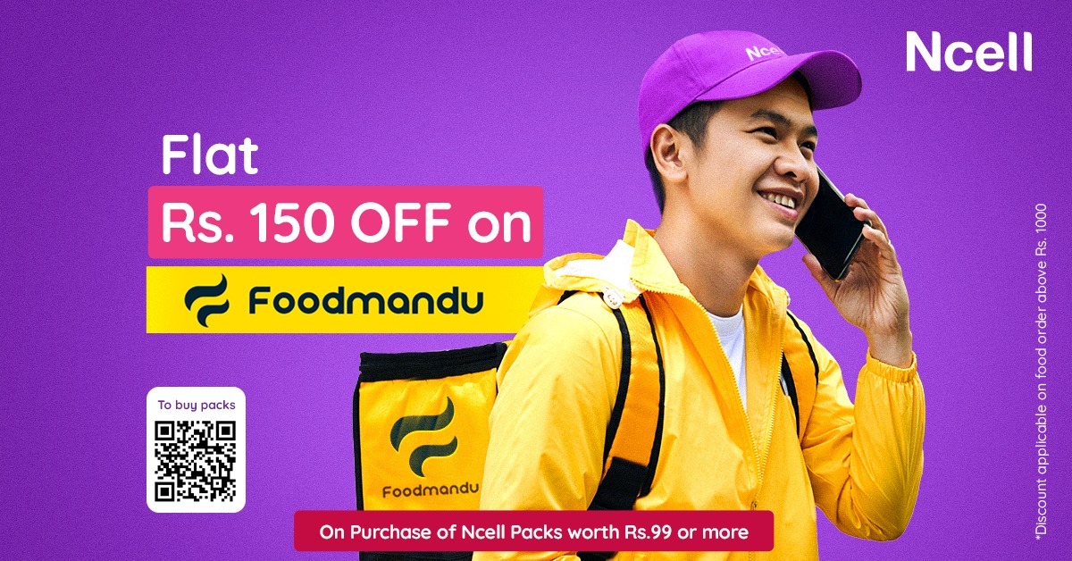 Ncell, Foodmandu bring Rs. 150 flat discount for customers