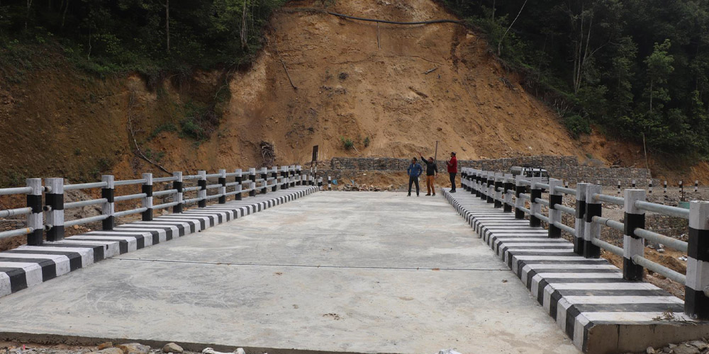 Motorable bridge constructed six months before deadline