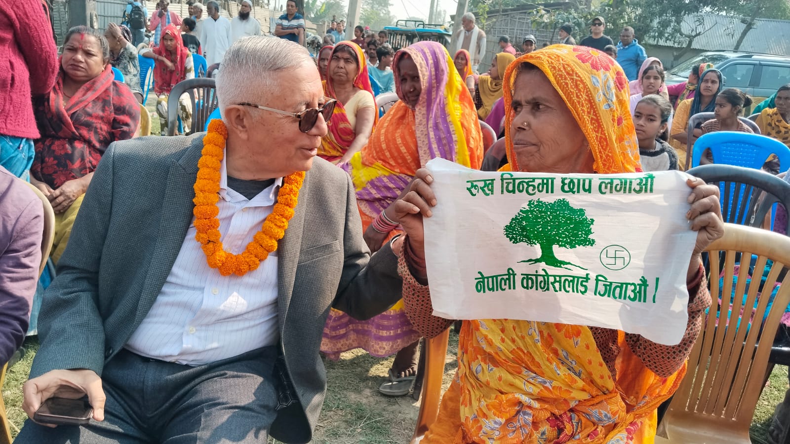 Shekhar vows squatter solutions, ring road & local hospital in Morang-6 (photos)
