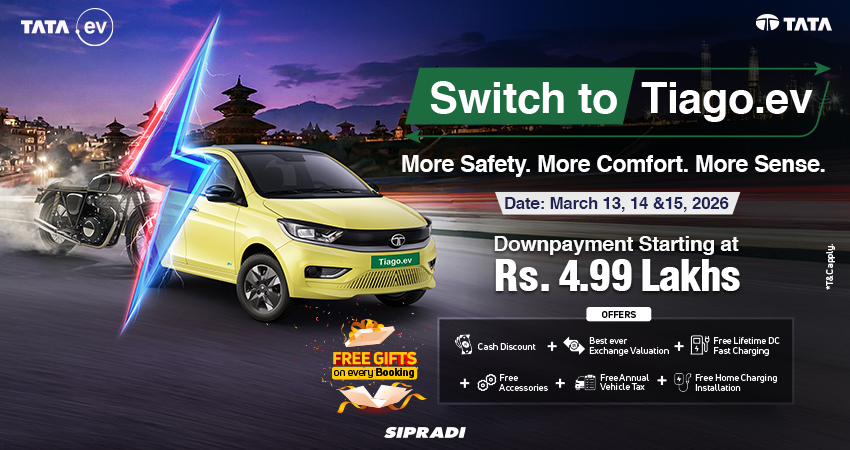 Tata Motors Nepal launches ‘Switch to Tiago EV’ exchange offer for bike & scooter owners