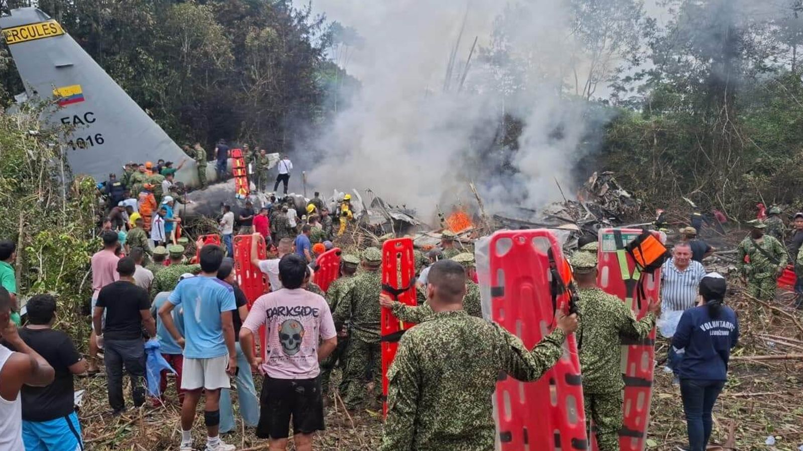 Colombian military plane crash: 66 dead, several wounded