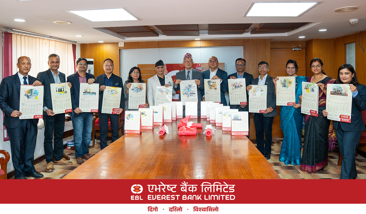 Everest Bank unveils 2083 calendar highlighting Nepal’s development journey