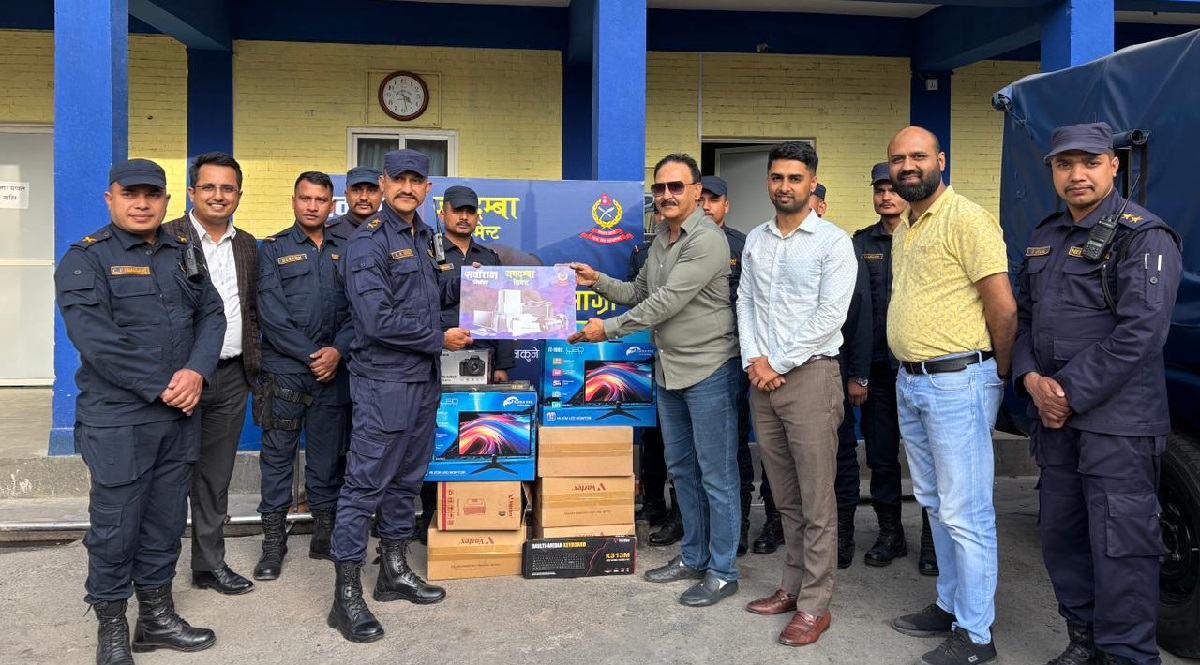 Cement firms support police with equipment in Kathmandu