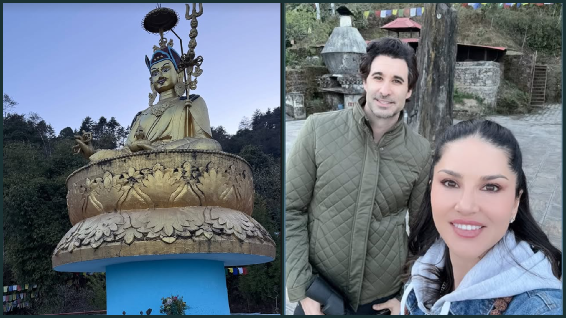 Sunny Leone in Nepal with husband Daniel Weber