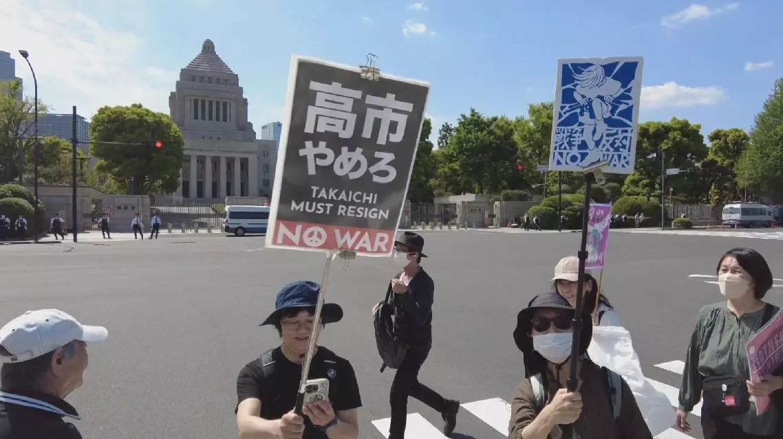 Tens of thousands protest in Tokyo against move to revise Japan’s pacifist constitution