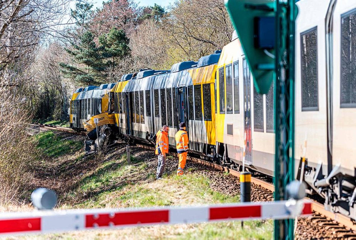 18 injured in train collision north of Copenhagen; 5 critically hurt