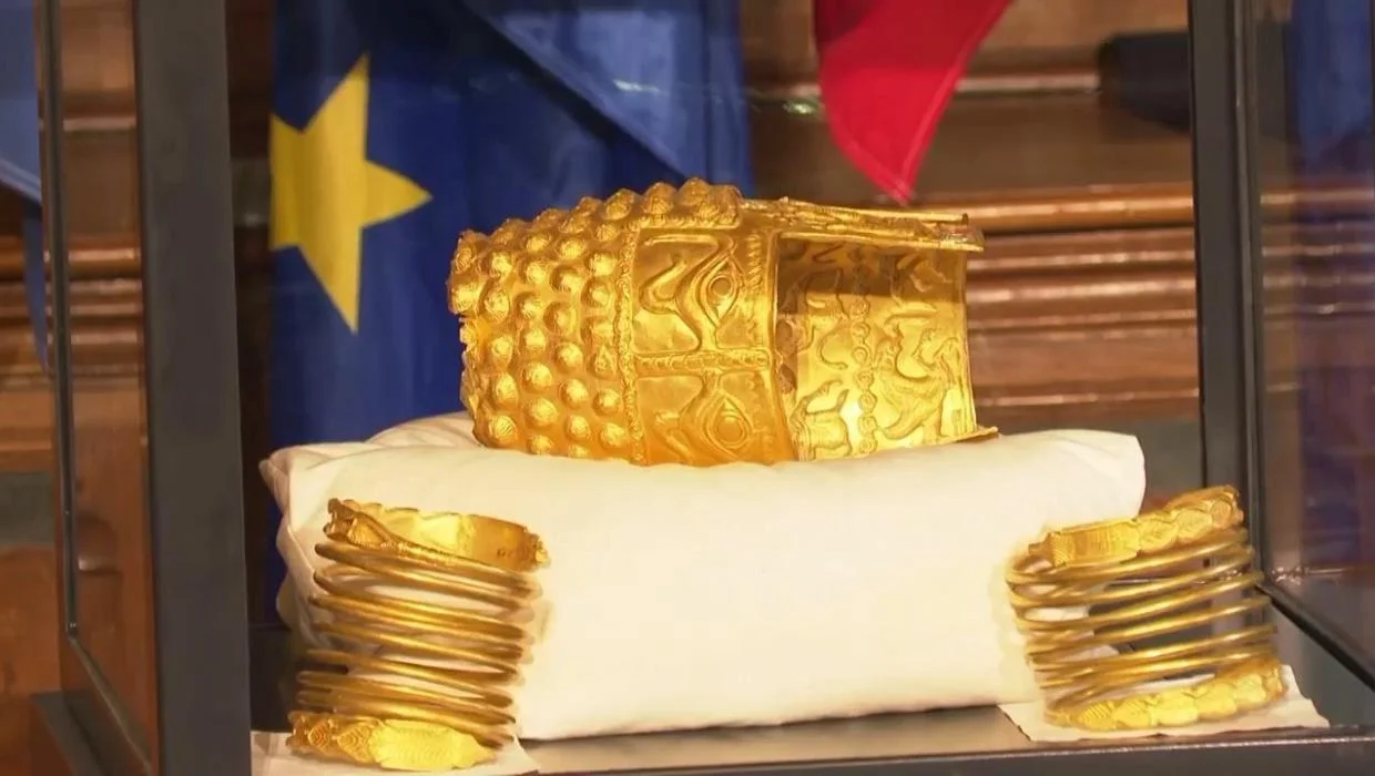 A priceless ancient golden helmet stolen from a Dutch museum is recovered