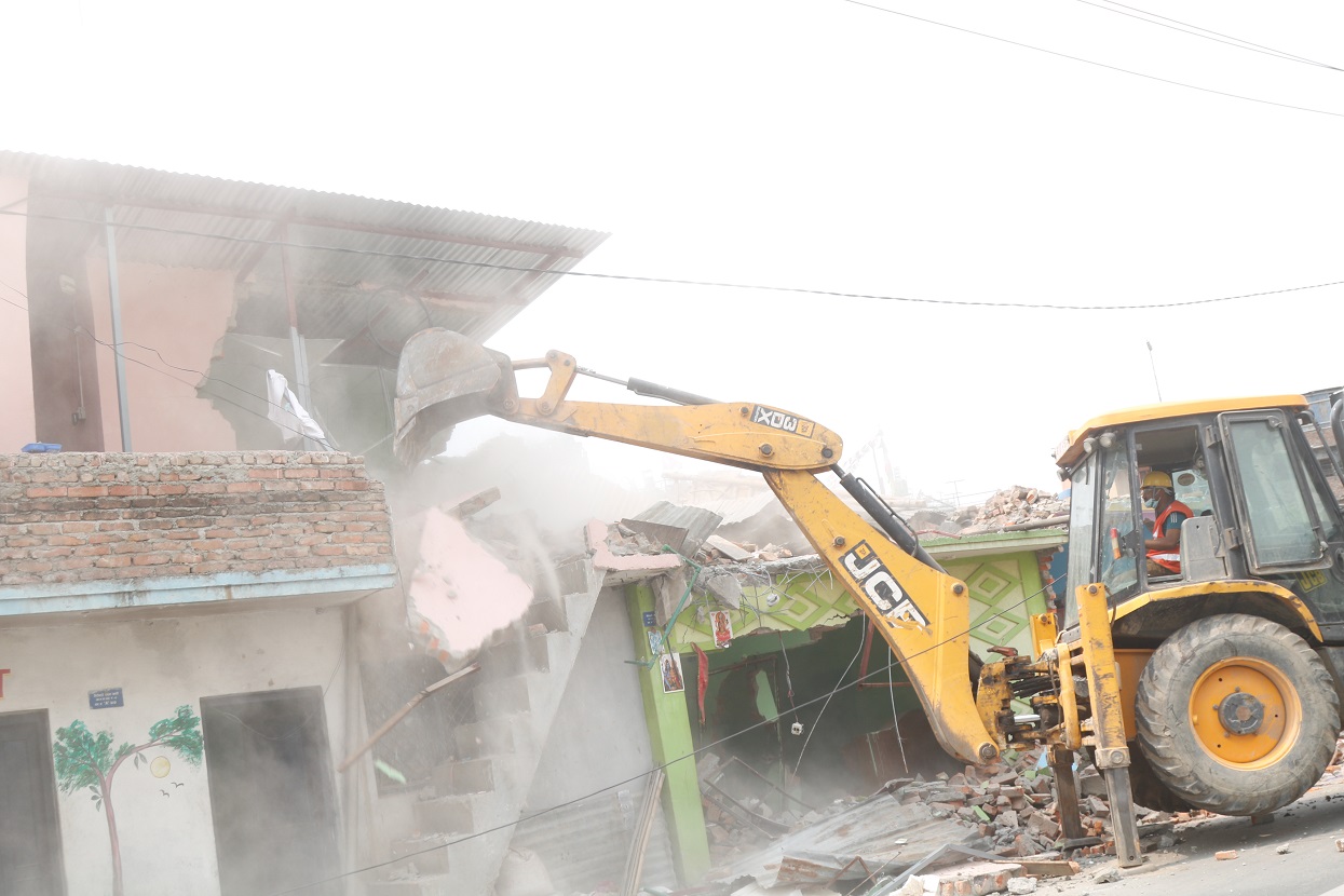 751 encroached homes removed in Banke, hundreds relocated to shelter