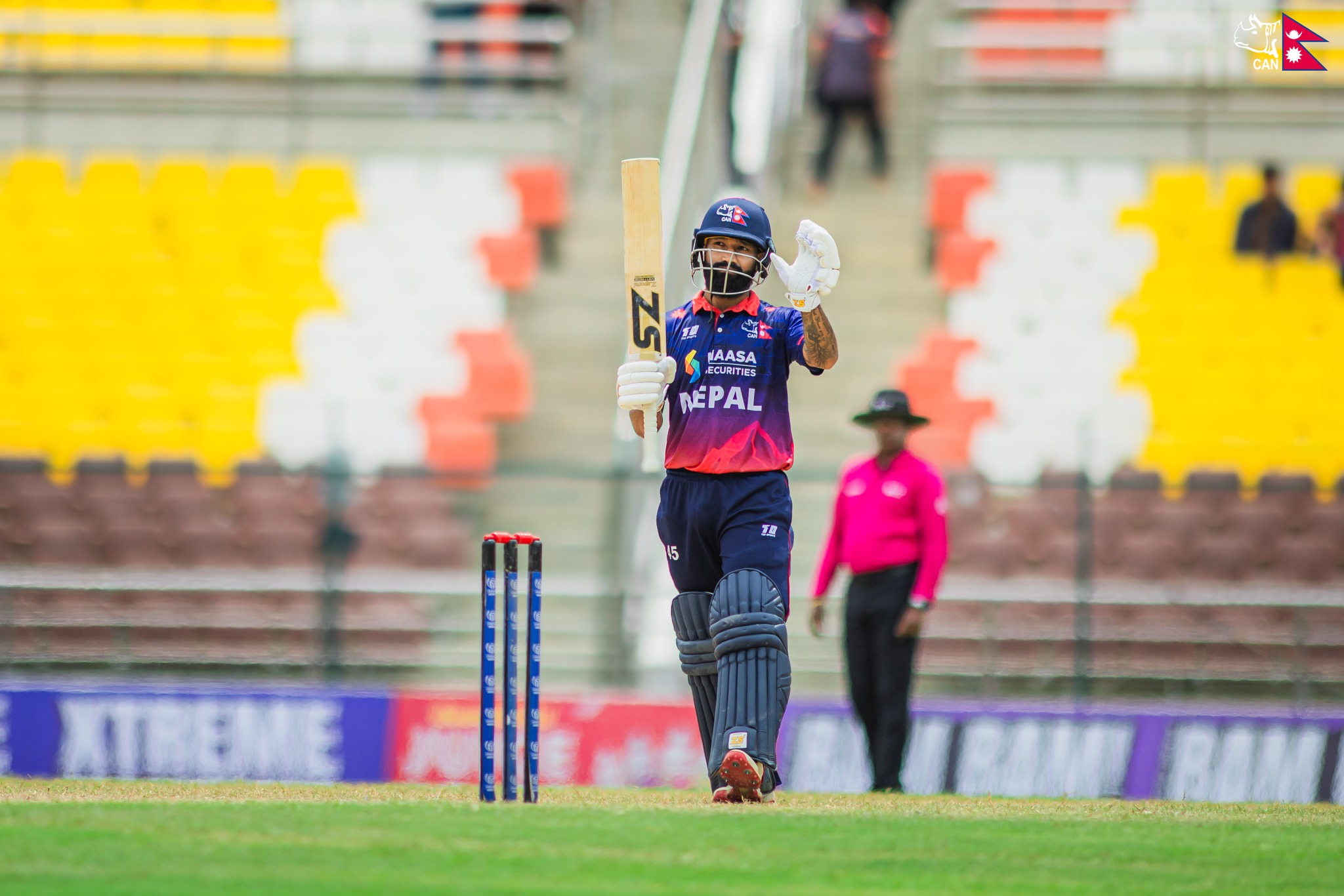 Nepal sets 290-run target against UAE (photos)