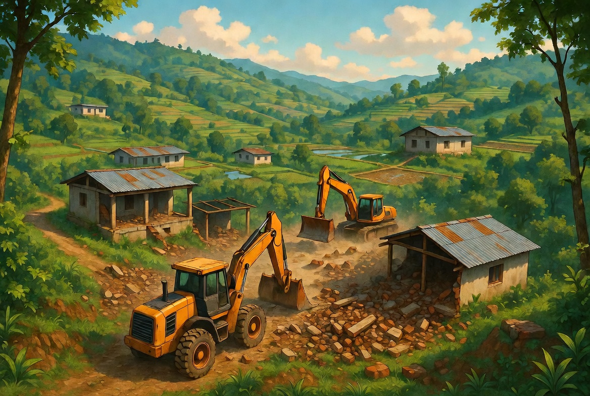 Infrastructures built in encroached land to be demolished in Dang