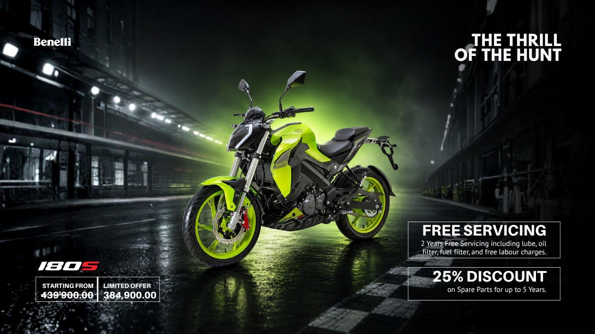 Benelli launches special discount offer with 2 years free servicing
