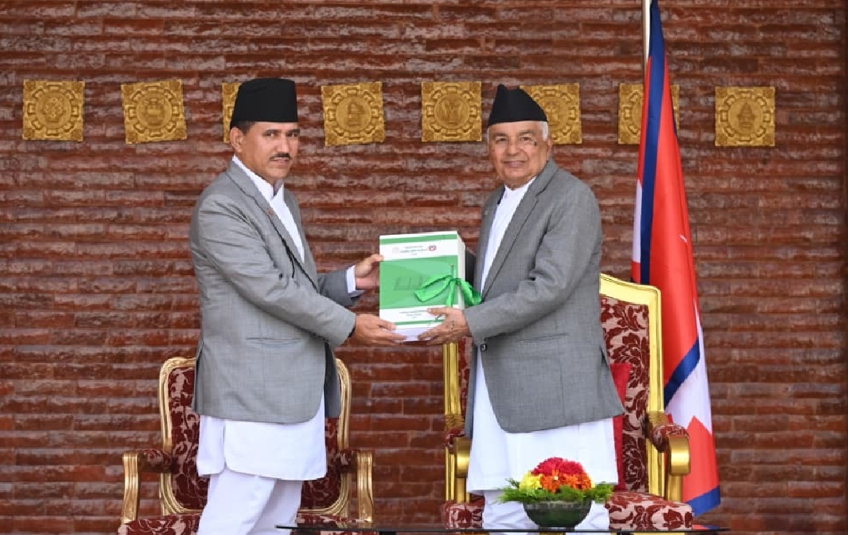 Office of Auditor General submits annual report to President Paudel