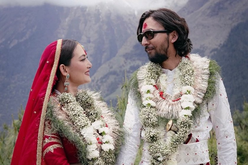 Actress Maskey marries tattoo artist KC in Mustang