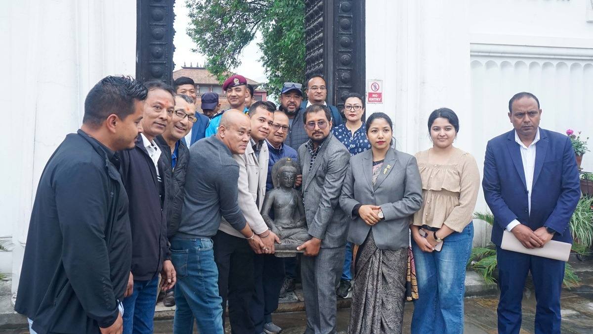 Stolen Buddha statue reinstalled at original shrine in Kathmandu