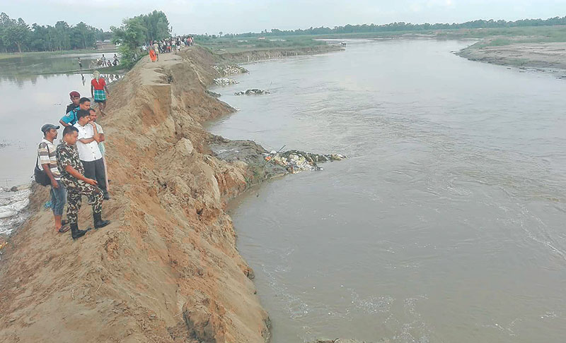 Raised embankment along bordering area by India heightens risk of inundation in Gaur