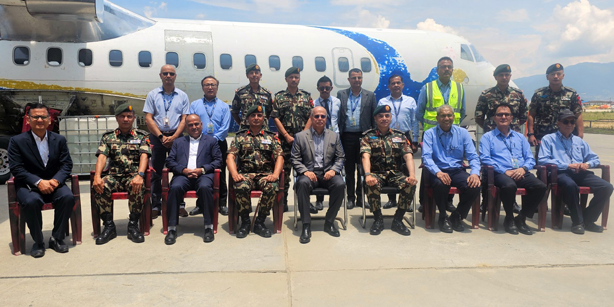 Buddha Air provides retired ATR-72 fuselage to Nepali Army for training use
