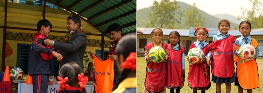 MetLife Nepal supports Kaski Public Schools through football & education initiative