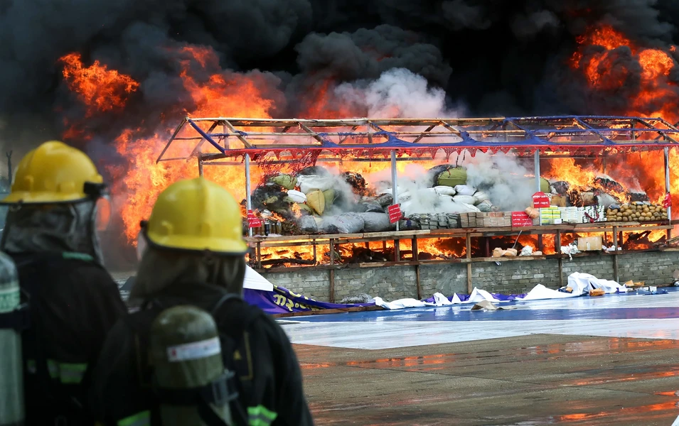Myanmar destroys $603 million worth of seized drugs in nationwide operation