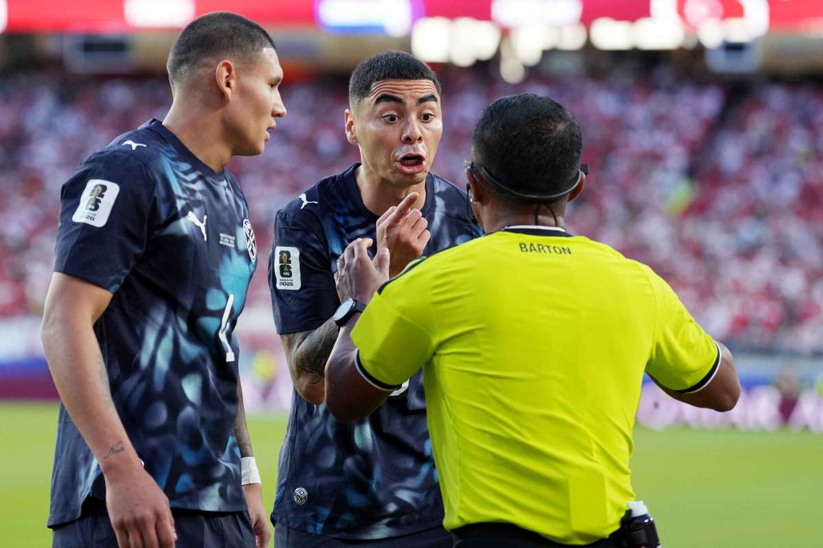 Almiron sent off for mouth-covering incident in World Cup Clash