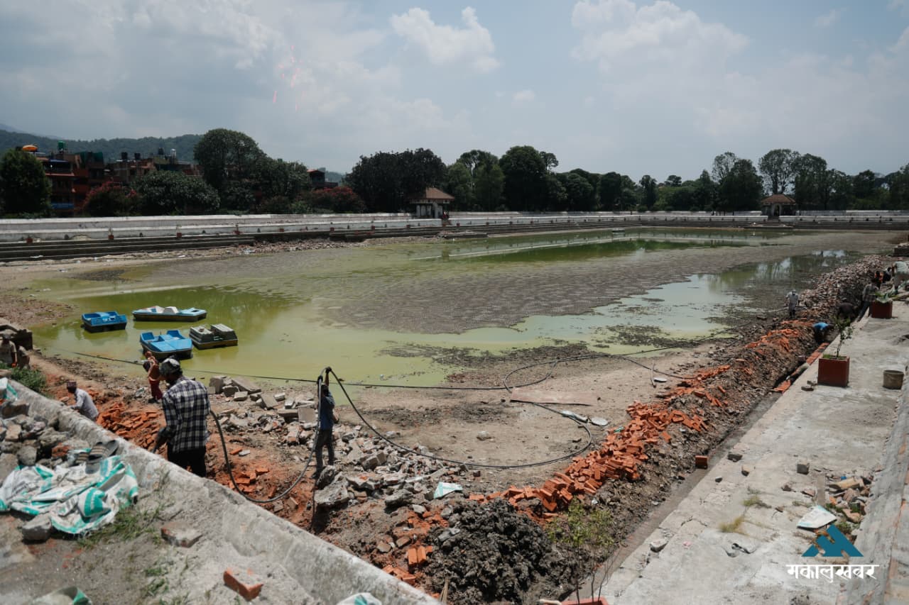 Historic Siddha Pokhari undergoing restoration (photos)