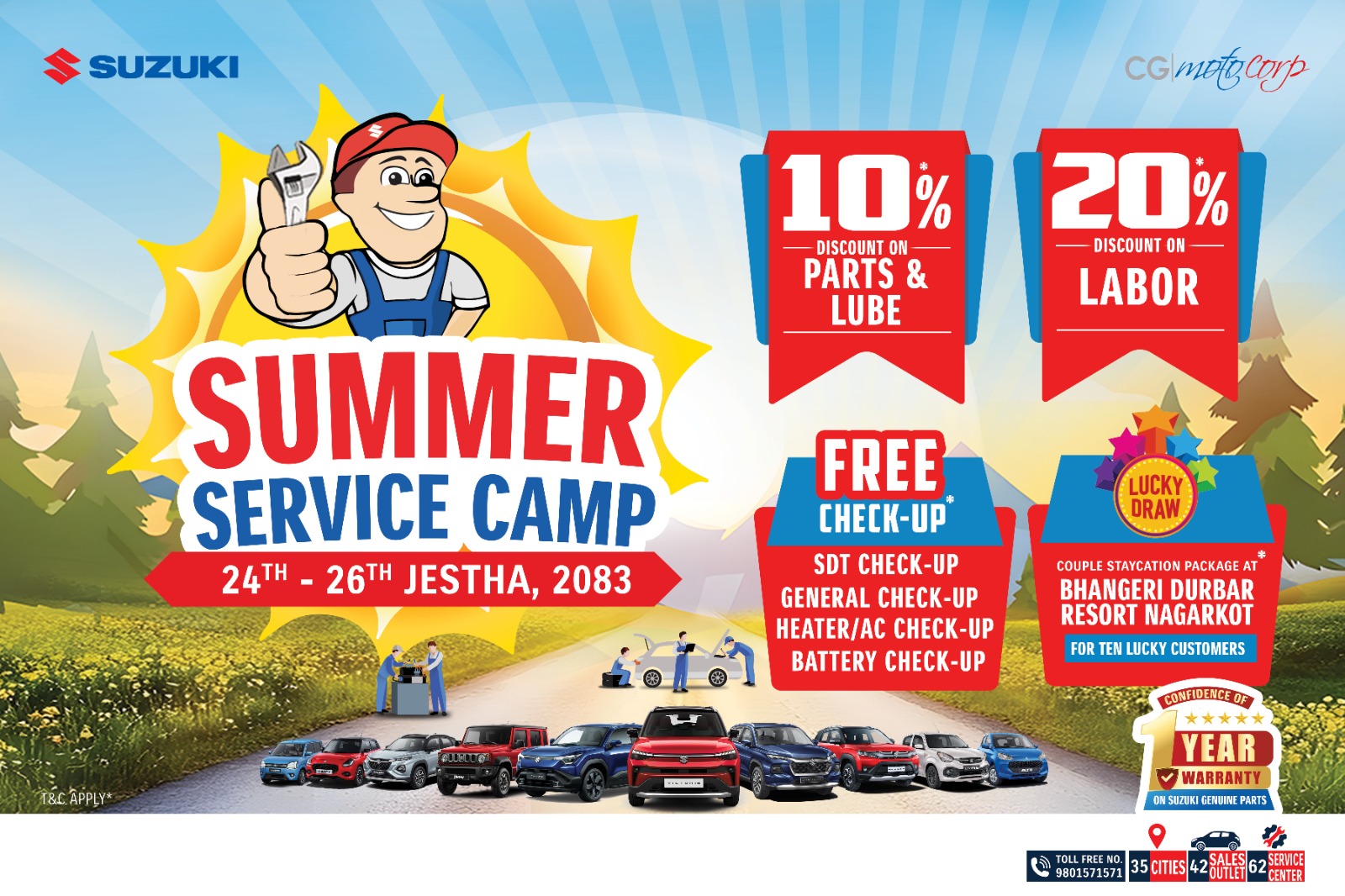 CG Motocorp launches nationwide Suzuki Summer Service Camp
