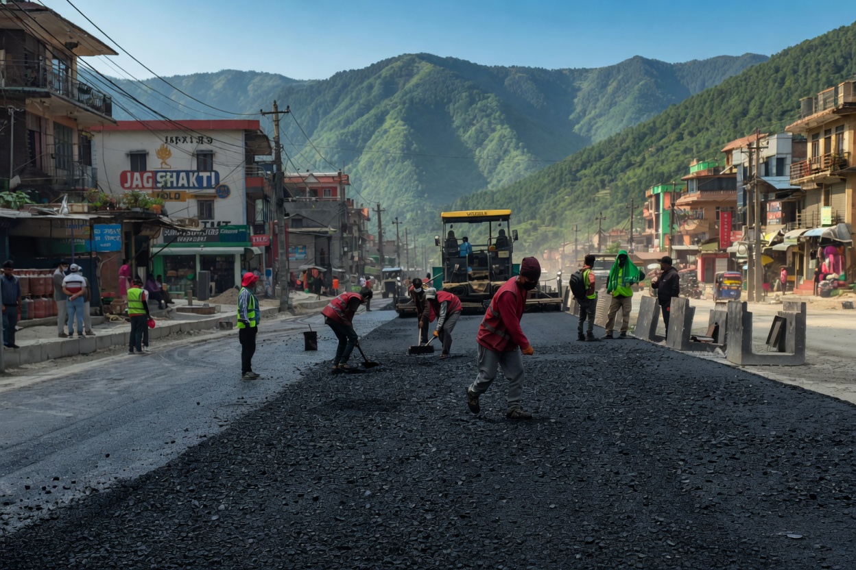 Kathmandu lifeline road works resume after Bitumen supply disruption