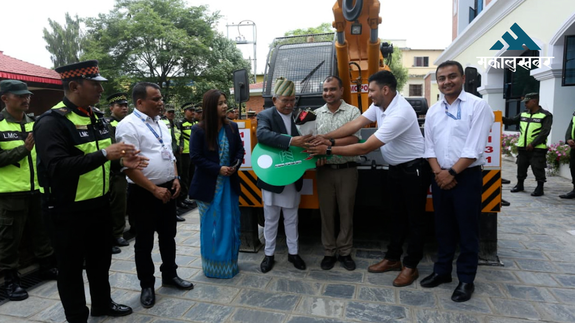 Lalitpur brings modern firefighting crane to boost disaster response
